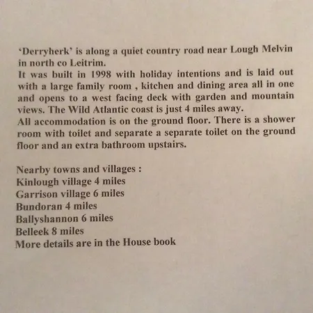 Derryherk Co Leitrim/donegal 펜션 번드런